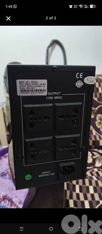 ups vsun 2000 VA 2 batteries 1