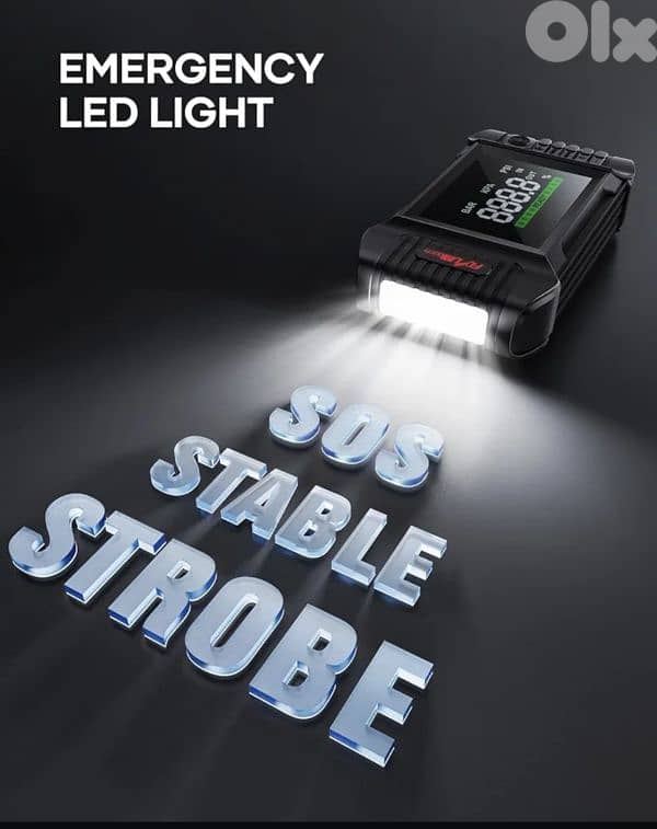 FLYLINKTECH Jump Starter Power Pack with 150PSI Air Compressor,6000 A 4