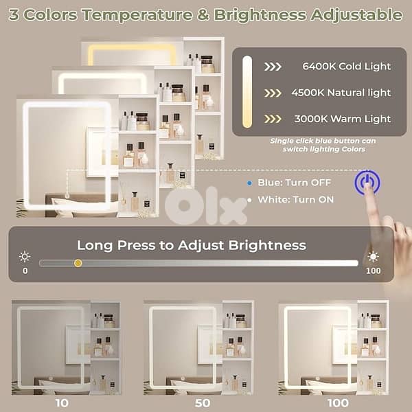 Cabinets with Mirror and Led Lights 2