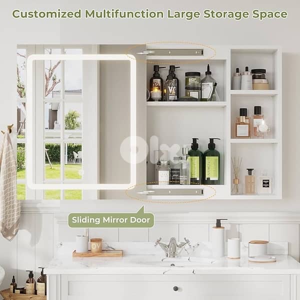 Cabinets with Mirror and Led Lights 3