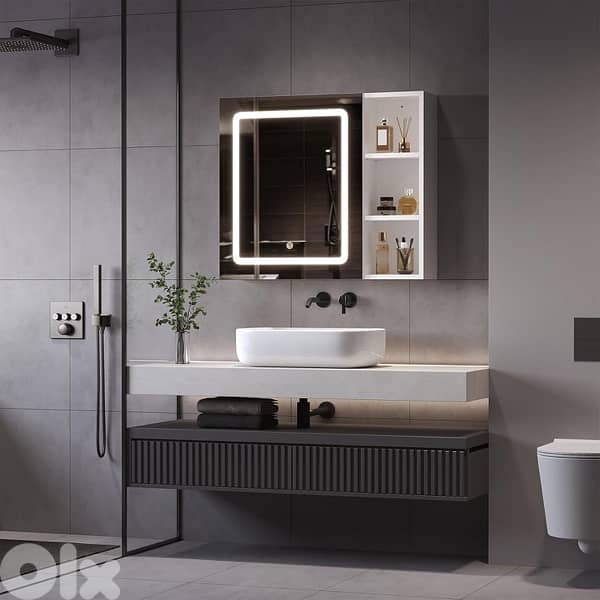 Cabinets with Mirror and Led Lights 5