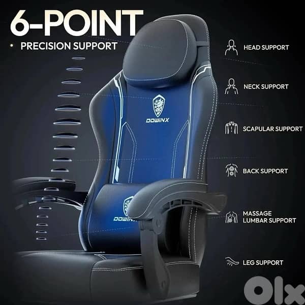 Downix chair black leather 1