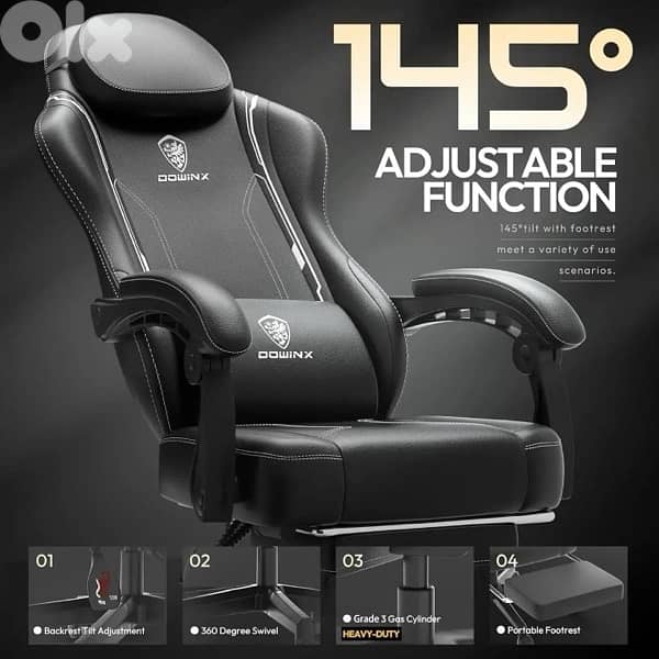 Downix chair black leather 3