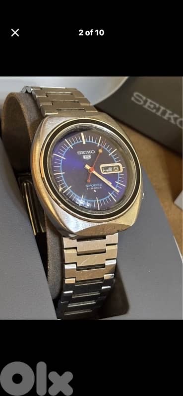 Rare Seiko 5 Sports 6319‑8070 (1977)Automatic•Blue Sunburst Dial•Japan 2