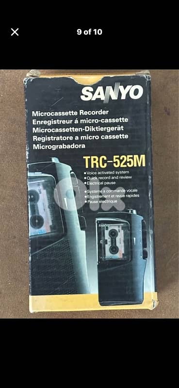 SANYO TRC-525M Microcassette Voice Recorder VOR•Tested•Box & Manuals 7