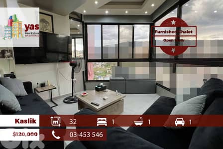 Kaslik/Samaya 32m2 | Prime Location | Furnished Chalet | View | EH/IV