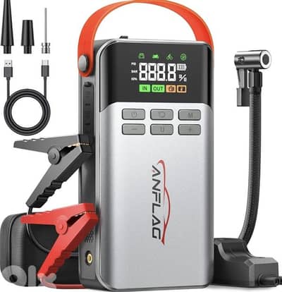 ANFLAG Car Battery Booster Jump Starter with 150PSI Air Compressor