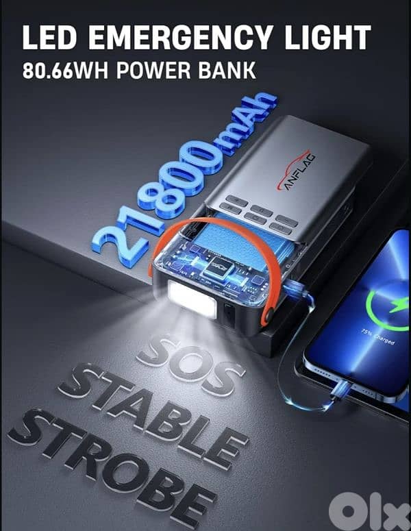 ANFLAG Car Battery Booster Jump Starter with 150PSI Air Compressor 4