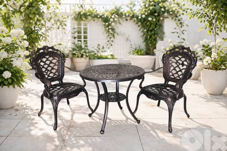 طقم بيسترو أنيق للخارج (طاولة + 2 كرسي) سعر مخفض ونهائي 380$