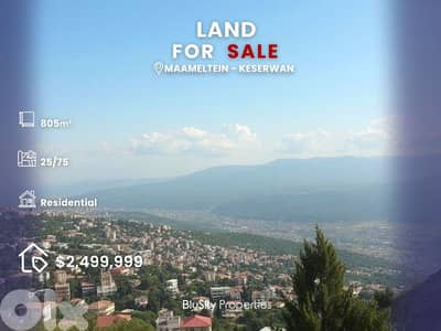 Land For SALE In Maameltein أرض للبيع #CA