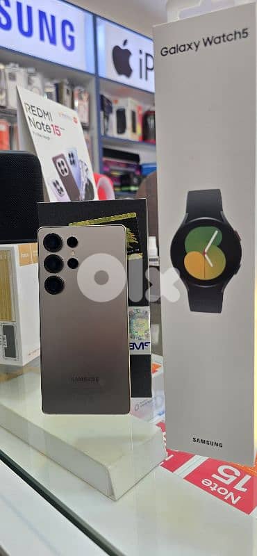 samsung s25 ultra 256 gb 12 ram like new + watch 5 full box