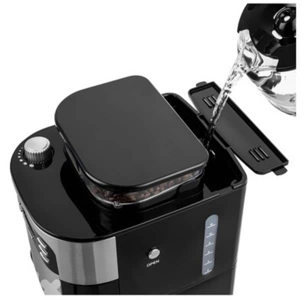 Severin, water tank 1.4 L, inox/black - Coffee maker with grinder 6