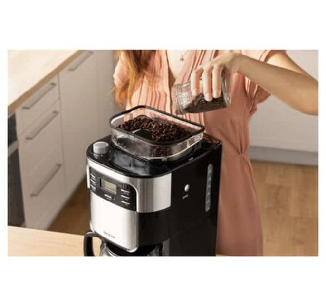 Severin, water tank 1.4 L, inox/black - Coffee maker with grinder 11