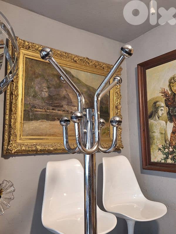 vintage midcentury chrome coat hanger 2