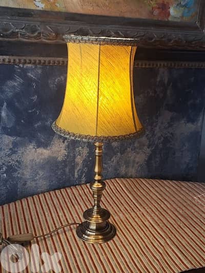 antique english brass lamp