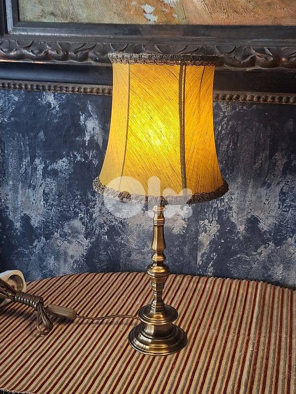 antique english brass lamp 1