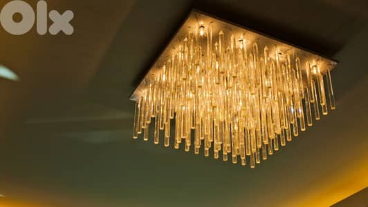 دوايات كريستال (2 للحيط + وحدة كبيرة للسقف)