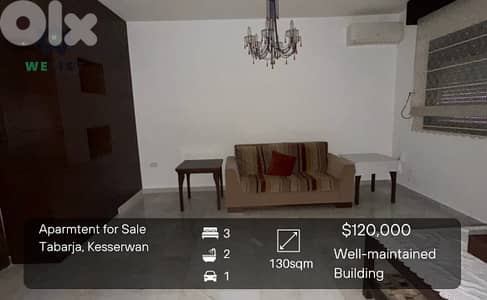 Apartment for sale in Tabarja شقة للبيع في  طبرجا