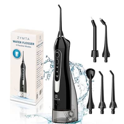 300ml Rechargeable Water Flosser with 5 Heads & 3 Modes(