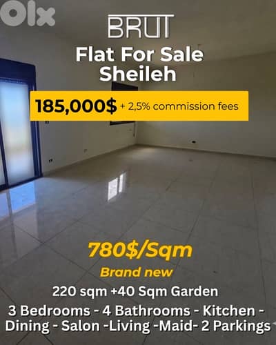 Rare Find- 220 sqm +40 sqm Garden in sheileh Brand new -780$/sqm