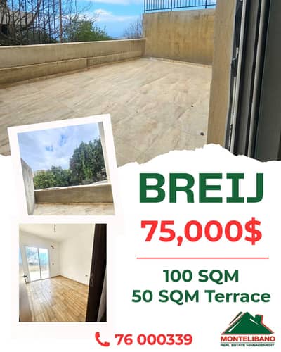 100 sqm Apartment For Sale in Breij بريج with 50 sqm Terrace