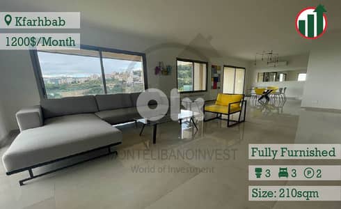 Fully Furnished Apartment for Rent in Kfarhbab !!