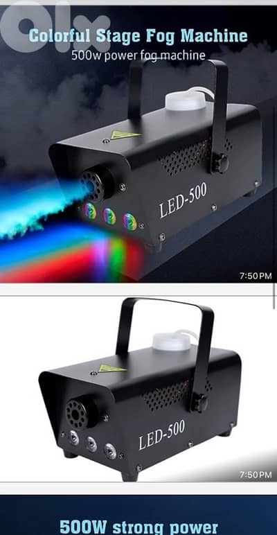 new fog machine , led 500