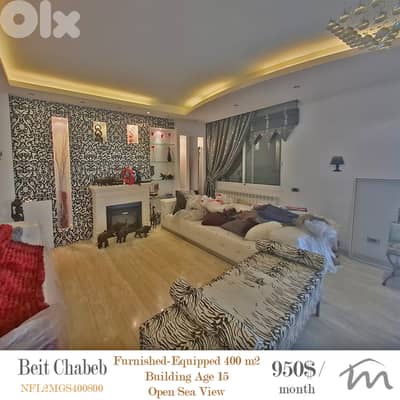 Beit Chabeb | Huge 400m² Apartment | Building Age 15 | Open Sea View