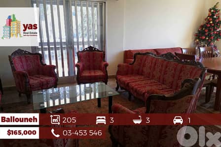 Ballouneh 205m2 | Well Maintained | Private Street | Calm Area | TO