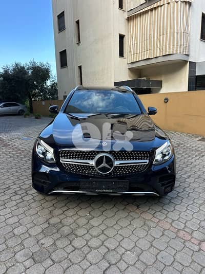 Mercedes GLC 300 AMG-line 4matic 2018 dark blue clean carfax-55k miles