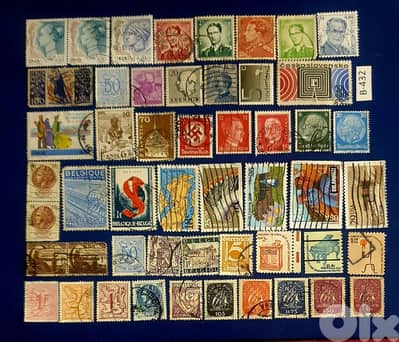 world old 50 stamps since 1940's Lot # B-432