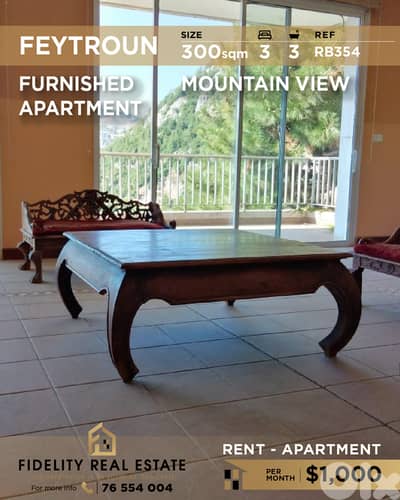 Apartment for rent in Feytroun RB354 شقة للإيجار في فيطرون