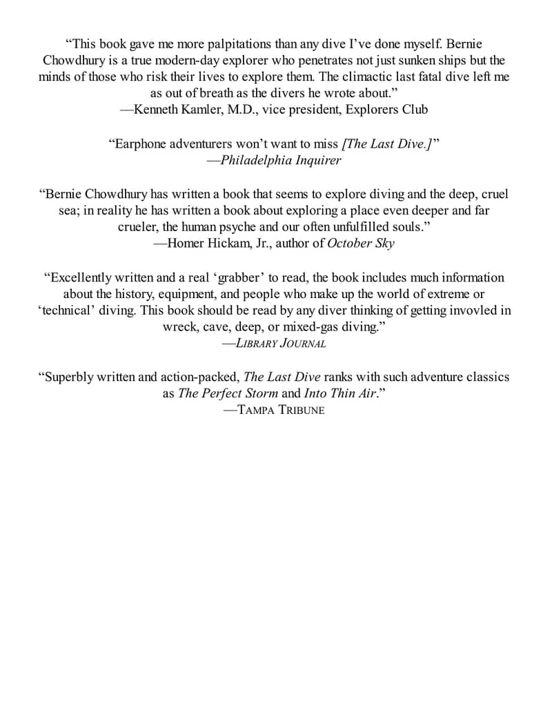 The Last Dive By Chowdhury Bernie (eBook) 2