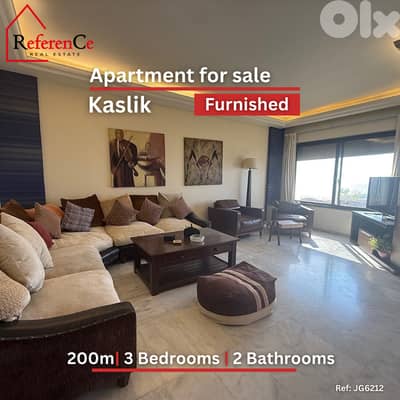 Furnished apartment in Kaslik for sale شقة مفروشة في الكسليك للبيع