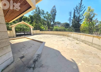 Spacious GF Apartment for rent in Rabieh Naccache with Terrace 300 sqm