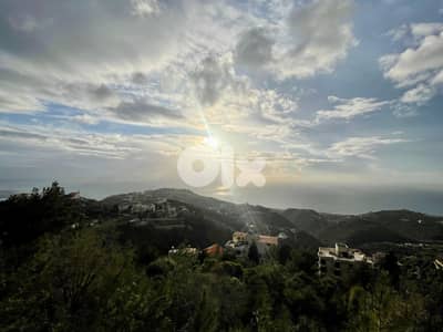 1894 SQM Land in Kfour with a Breathtaking Sea View