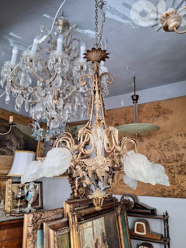 bronze french antique chandelier 2