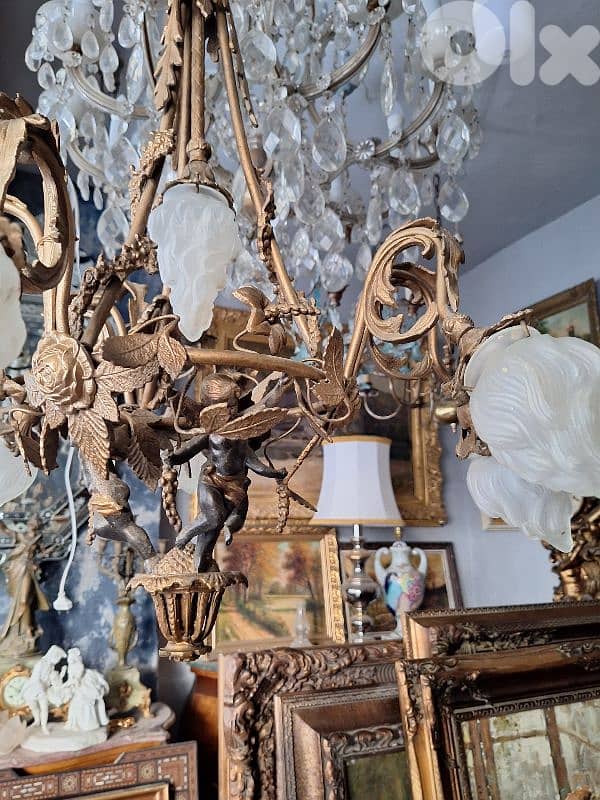 bronze french antique chandelier 3
