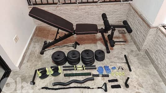 Adjustable bench / 50kg Dumbel set