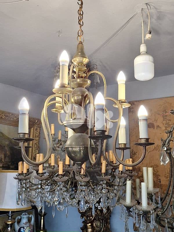 bronze antique flemish chandelier 1