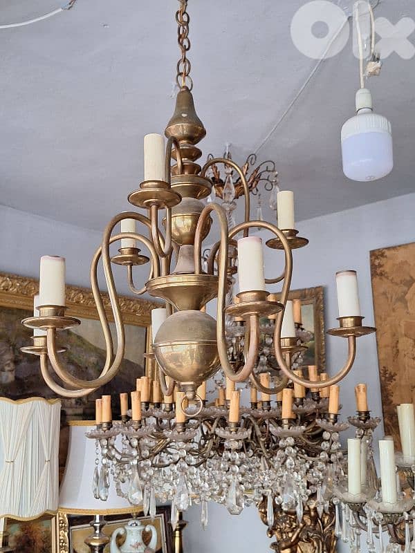 bronze antique flemish chandelier 2