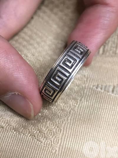 RING VERSACE SILVER 925 l خاتم فضه فيرزاتشي عريض و جميل