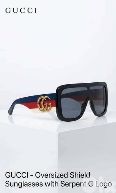 GUCCI oversized shield sunglasses Original