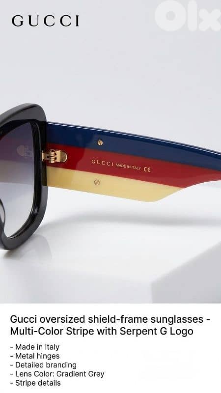 GUCCI oversized shield sunglasses Original 2