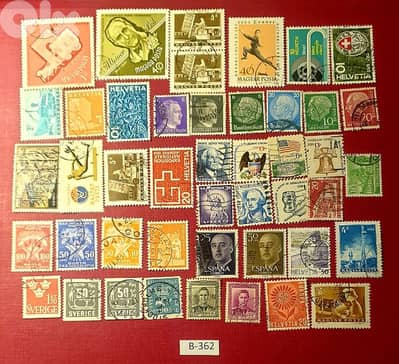 Old 1940's-1970's 45 stamps Lot# B-362