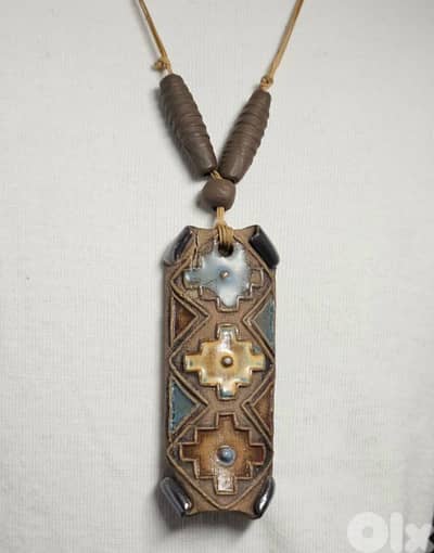 10$ handmade ceramic pendant necklace