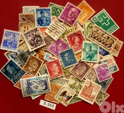 Old 1940's-1970's various countries 50+ stamps Lot# B-364