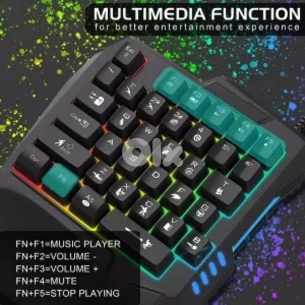 JEDEL K601 One Handed Keyboard 35 Keys 4