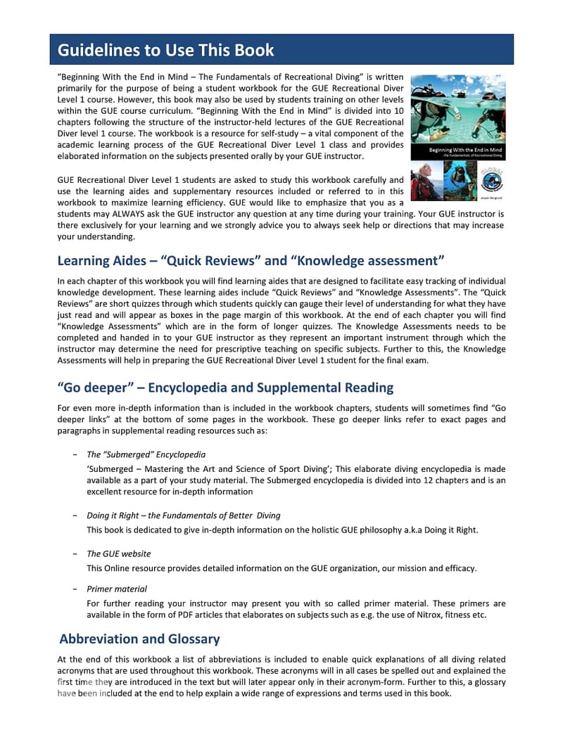 GUE THE FUNDAMENTALS OF RECREATIONAL DIVING (eBook) 4