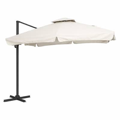 Luxury Cream Offset Patio Parasol